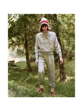 The Great Long Sleeve Grey Bow Sweatshirt, Size XS (0) $195